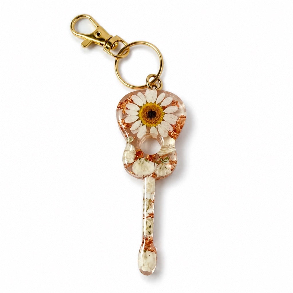 Floral Guitar Bag Charm