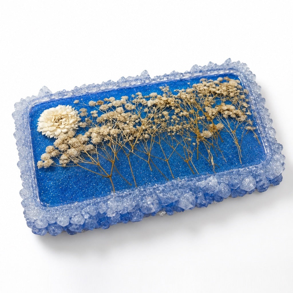Blooming Crystal Trinket Tray | Blue Hour Bloom Tray