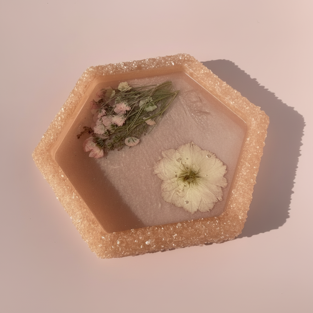 Floral Crystal Edge Jewelry Dish image 0