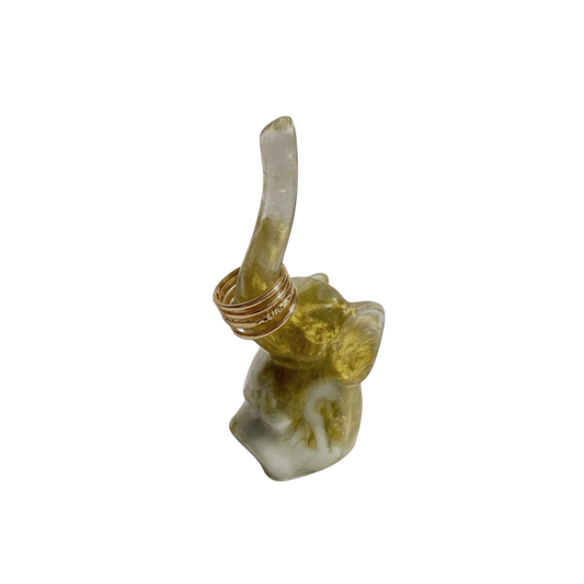 Elephant Ring Holder – Green & White