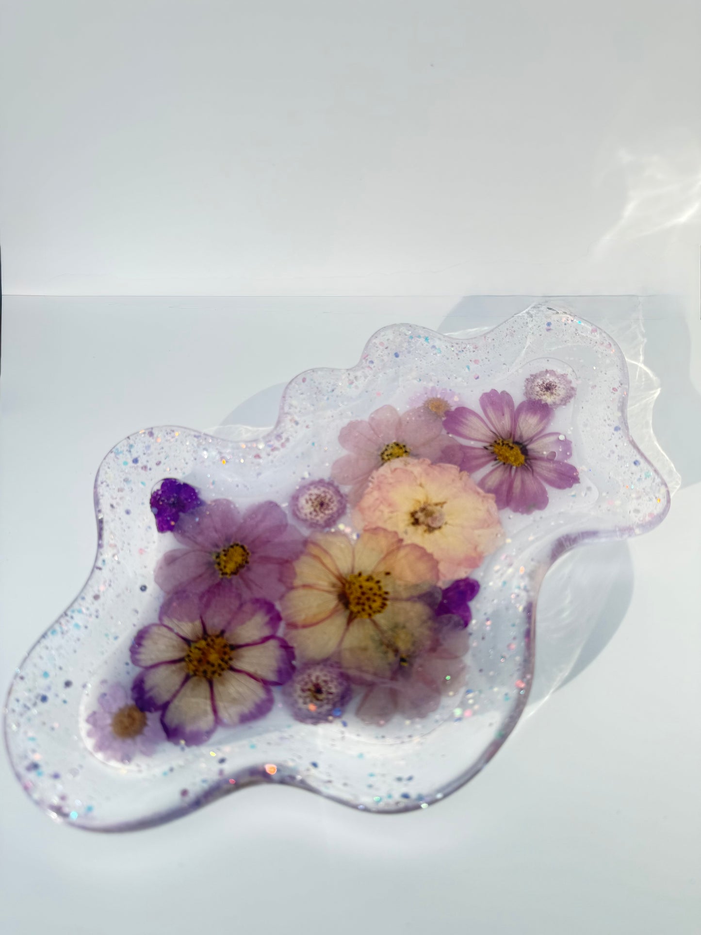 Wavy Pressed Floral Jewelry Tray - Purple Passion image 4