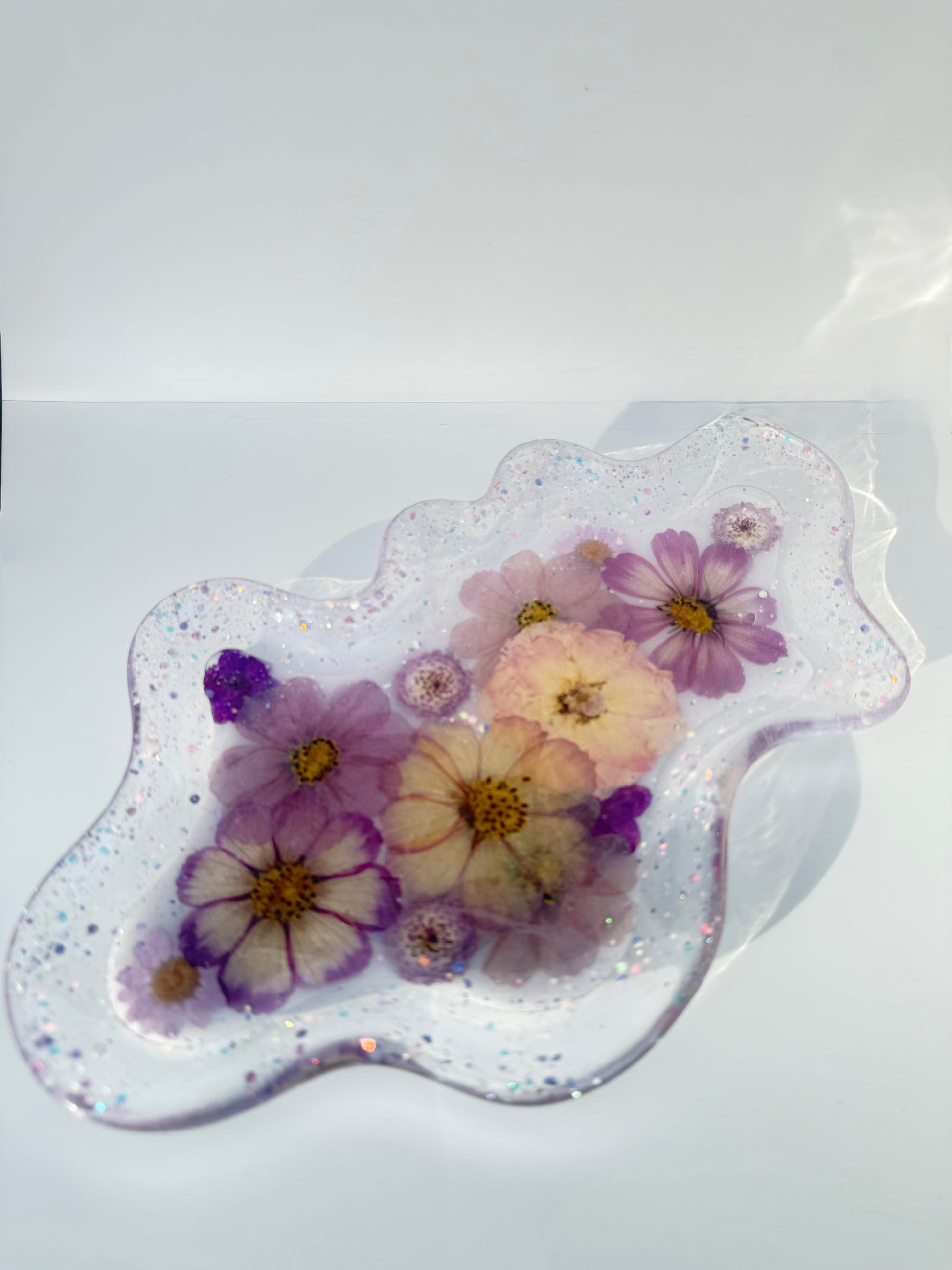 Wavy Pressed Floral Jewelry Tray - Purple Passion image 4