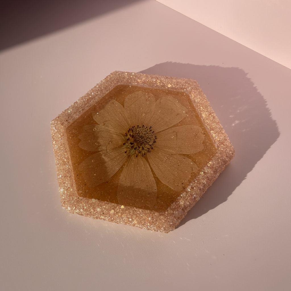 Floral Crystal Edge Jewelry Dish image 1