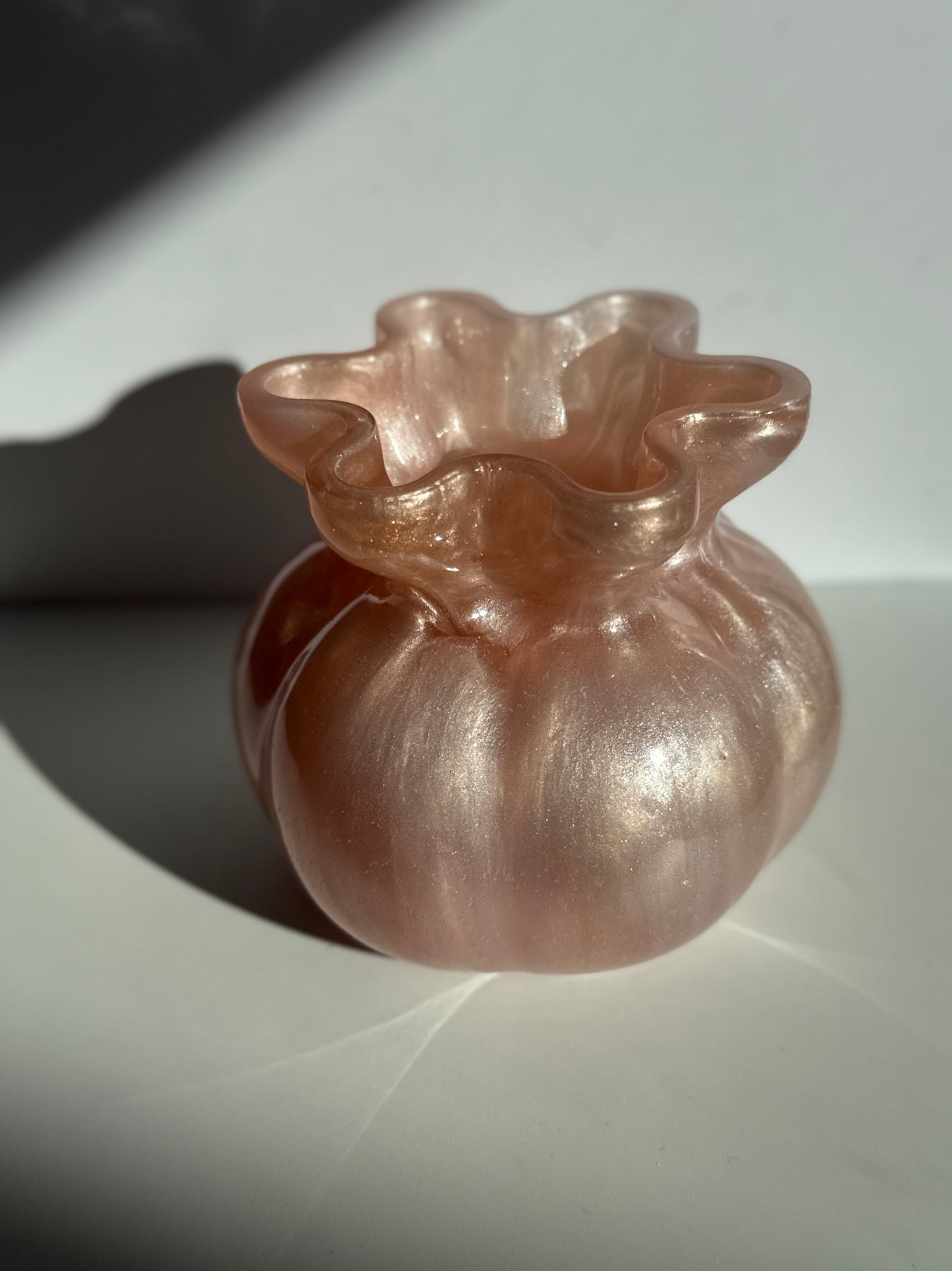 Flower Vase - Pink, Copper, & White image 1