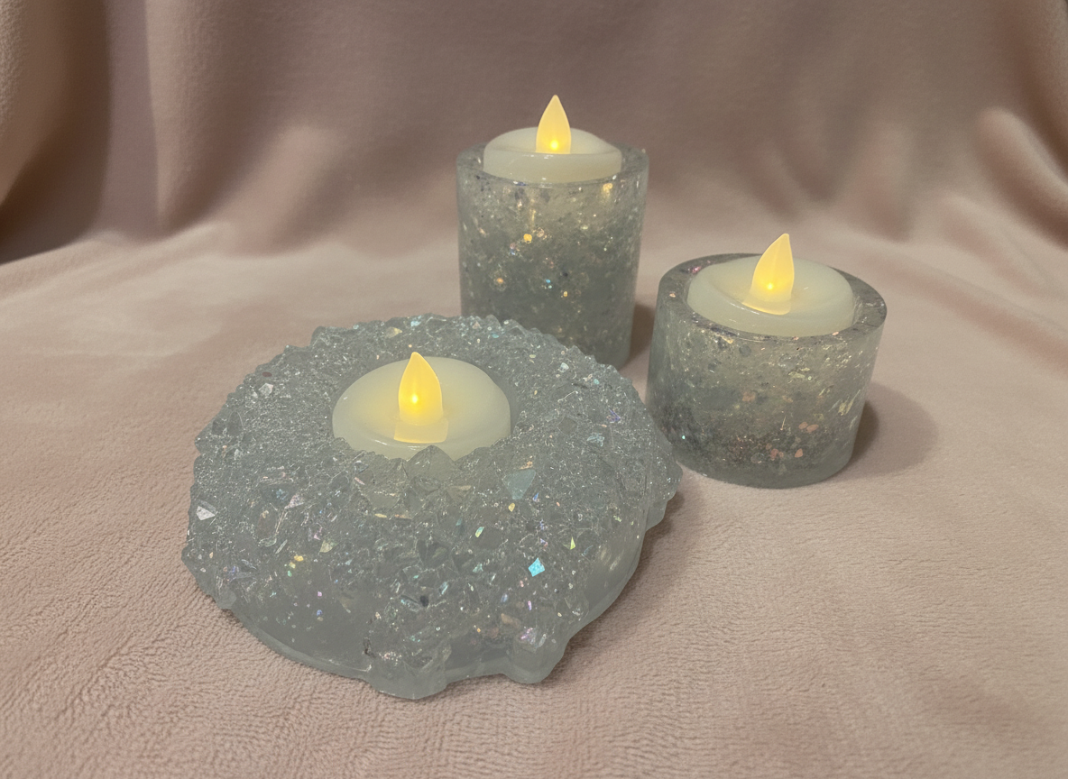 3 Piece Tea Light Holder Set image 1