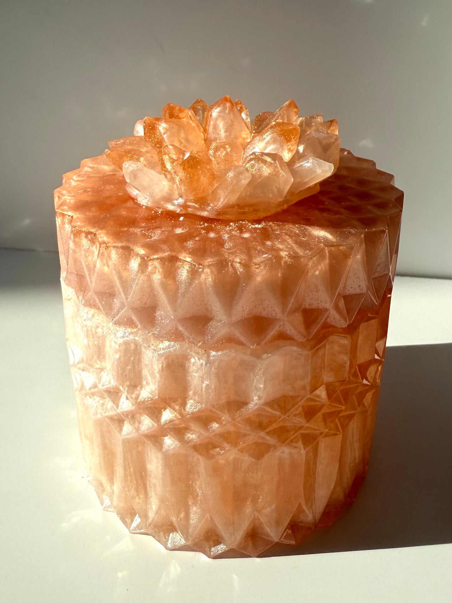 Blush Pink Bathroom Accessories Set – Resin Storage Jar, Tray & Organizer image 2