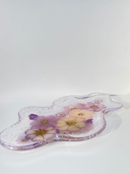 Wavy Pressed Floral Jewelry Tray - Purple Passion image 6
