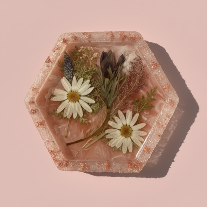 Floral Crystal Edge Jewelry Dish image 1