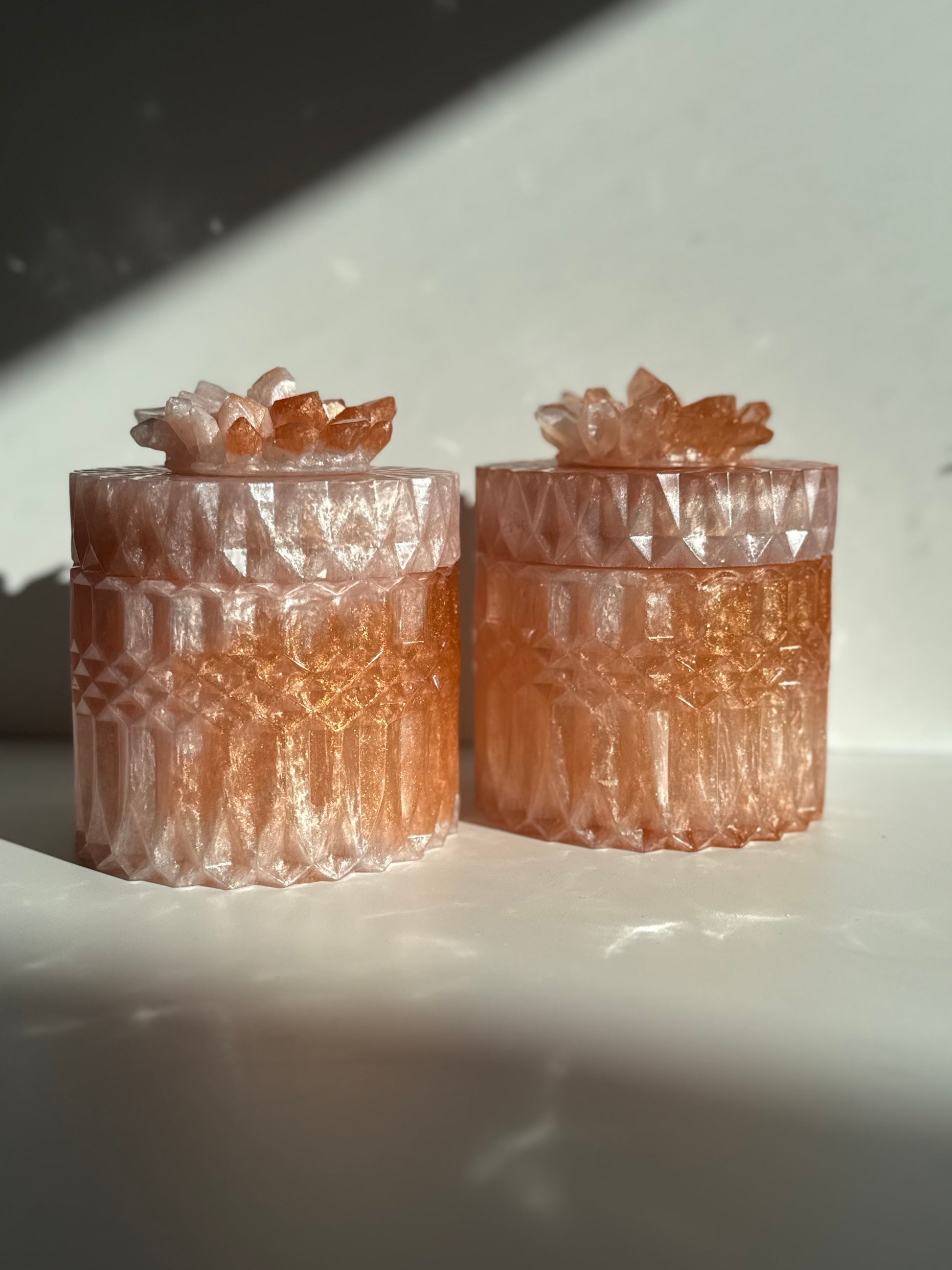 Blush Pink Bathroom Accessories Set – Resin Storage Jar, Tray & Organizer image 12