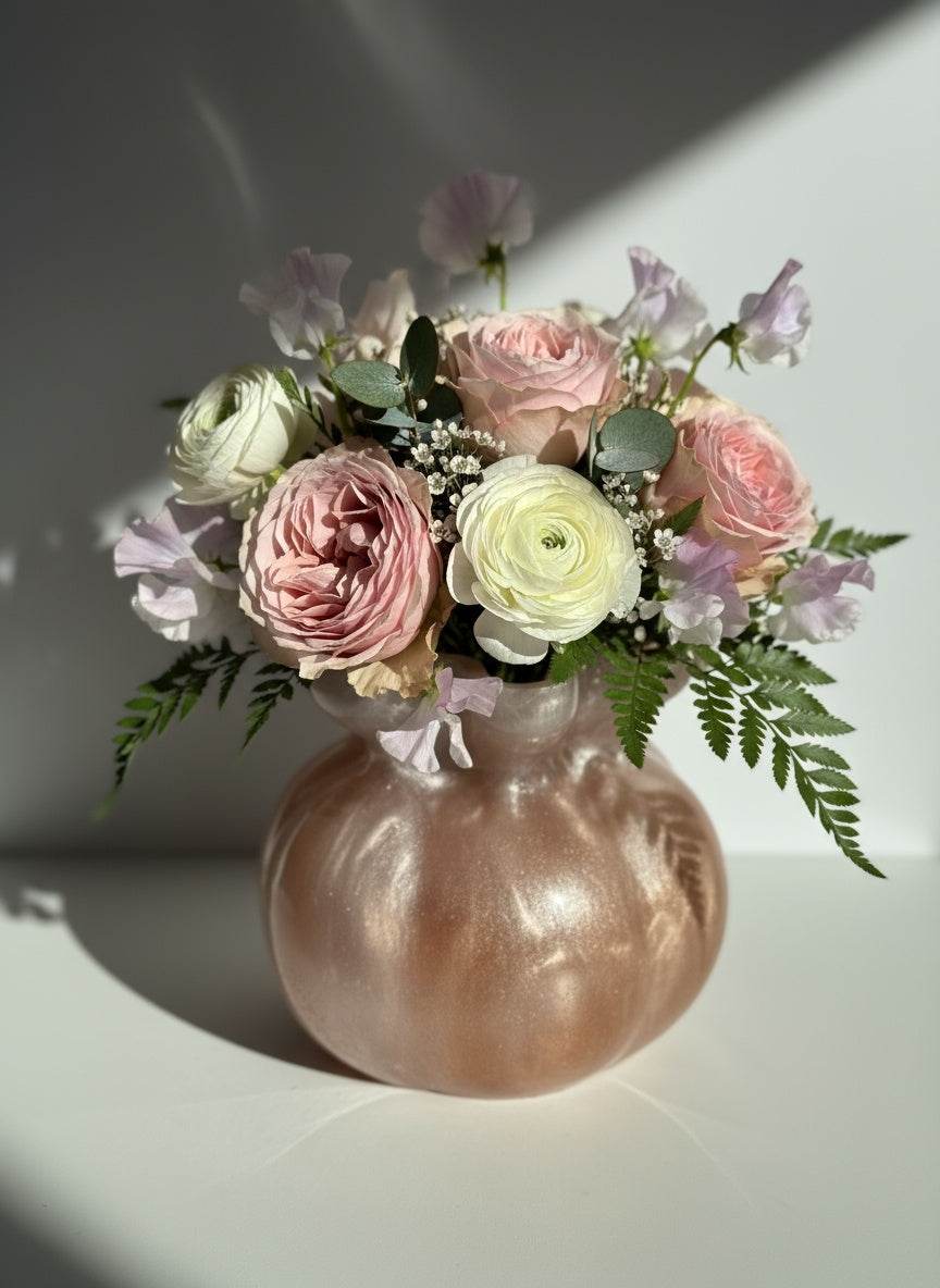 Flower Vase - Pink, Copper, & White image 2