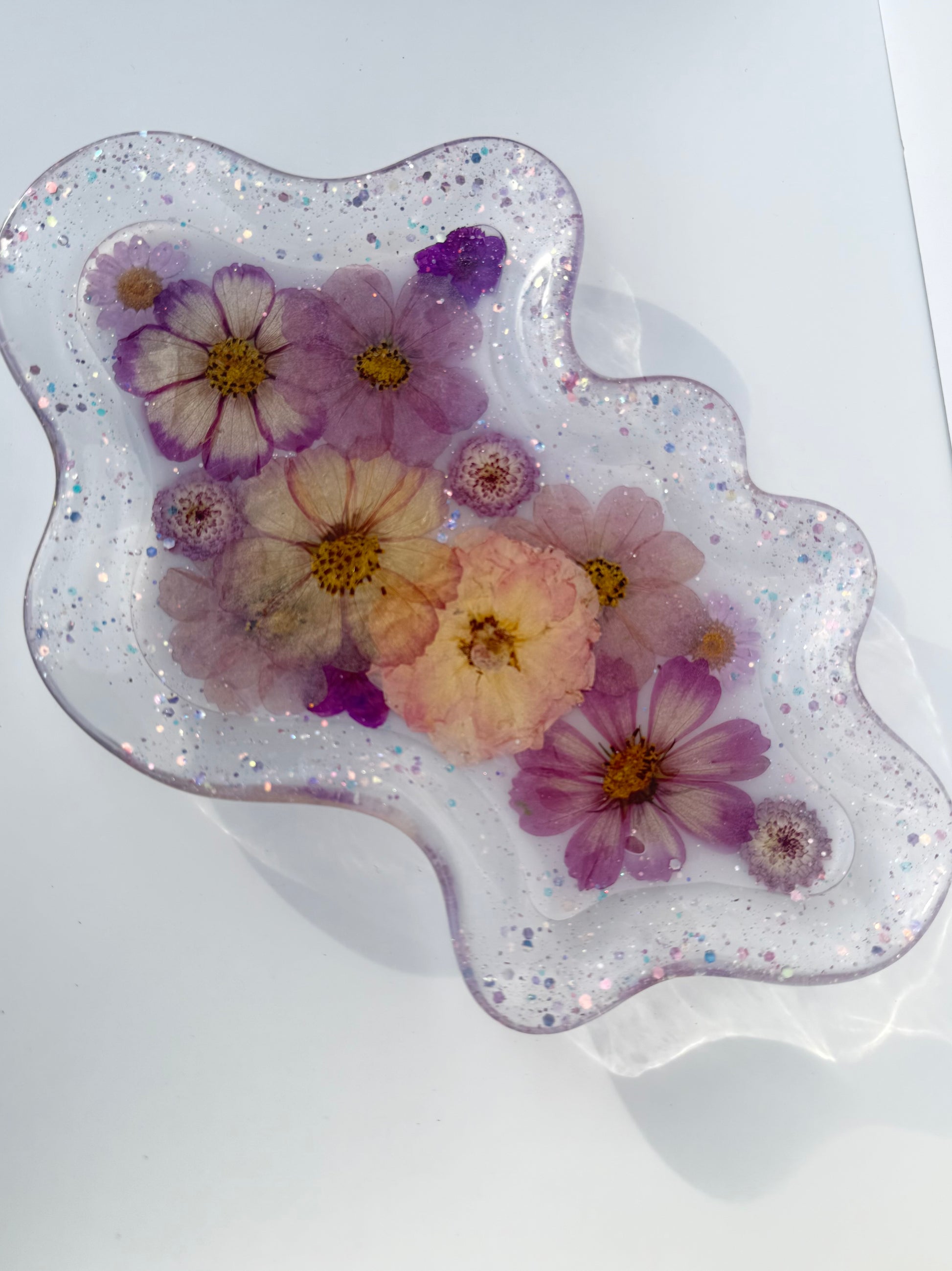 Wavy Pressed Floral Jewelry Tray - Purple Passion image 5