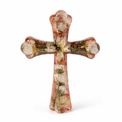 Elegant Christian Cross | Copper Bloom Cross