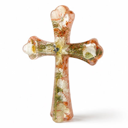 Elegant Christian Cross | Copper Bloom Cross