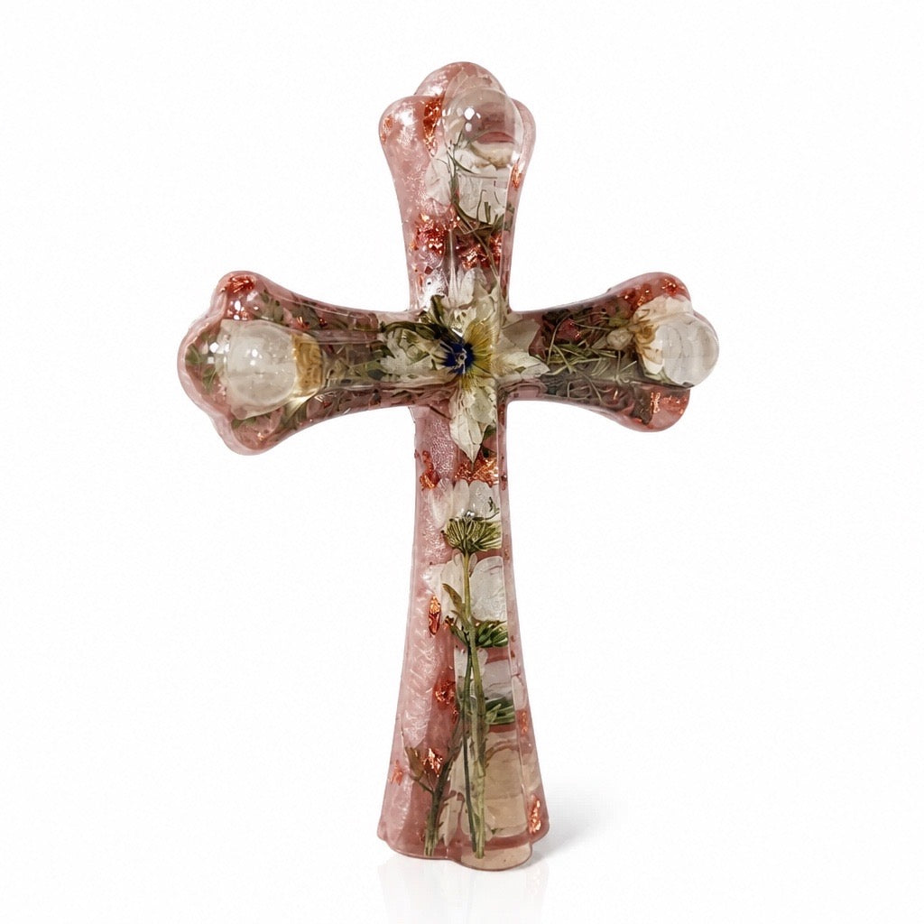 Elegant Christian Cross | Copper Bloom Cross