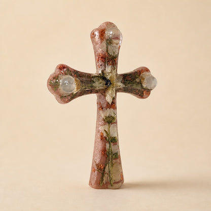 Elegant Christian Cross | Copper Bloom Cross
