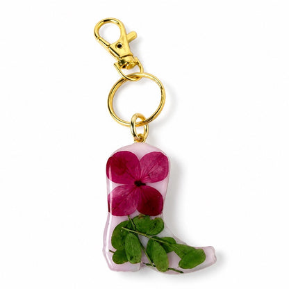 Floral Cowgirl Boot Bag Charm