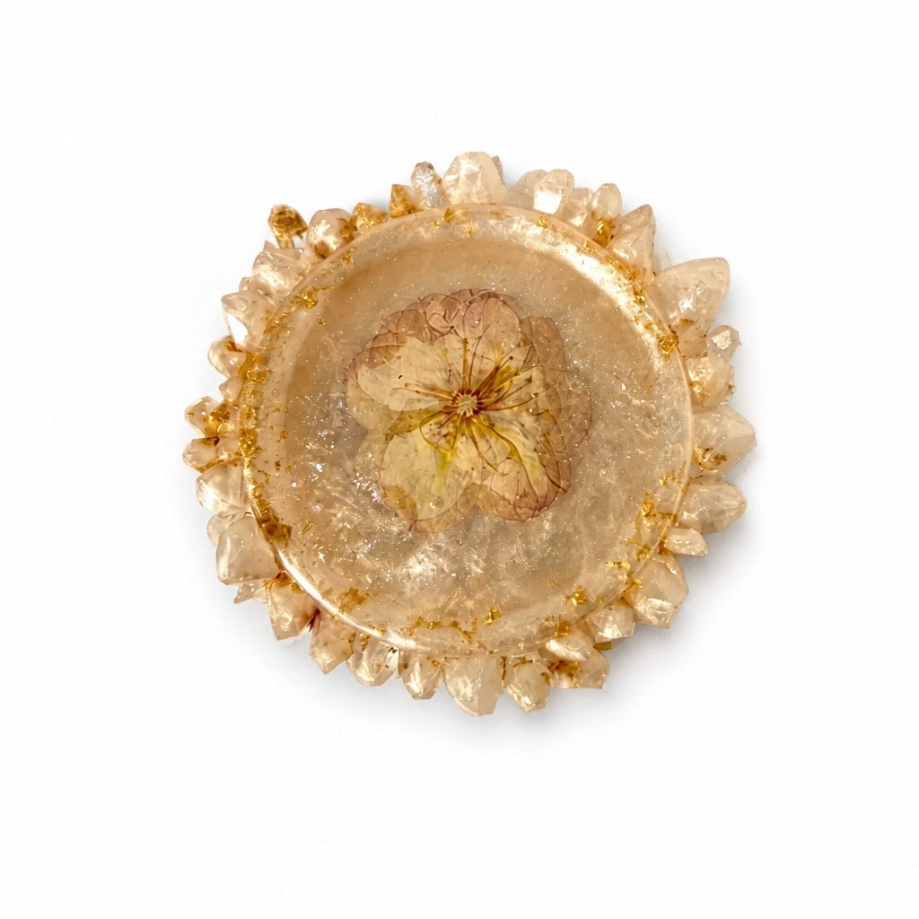 Small Serene Bloom Ring Dish | Vanilla Champagne