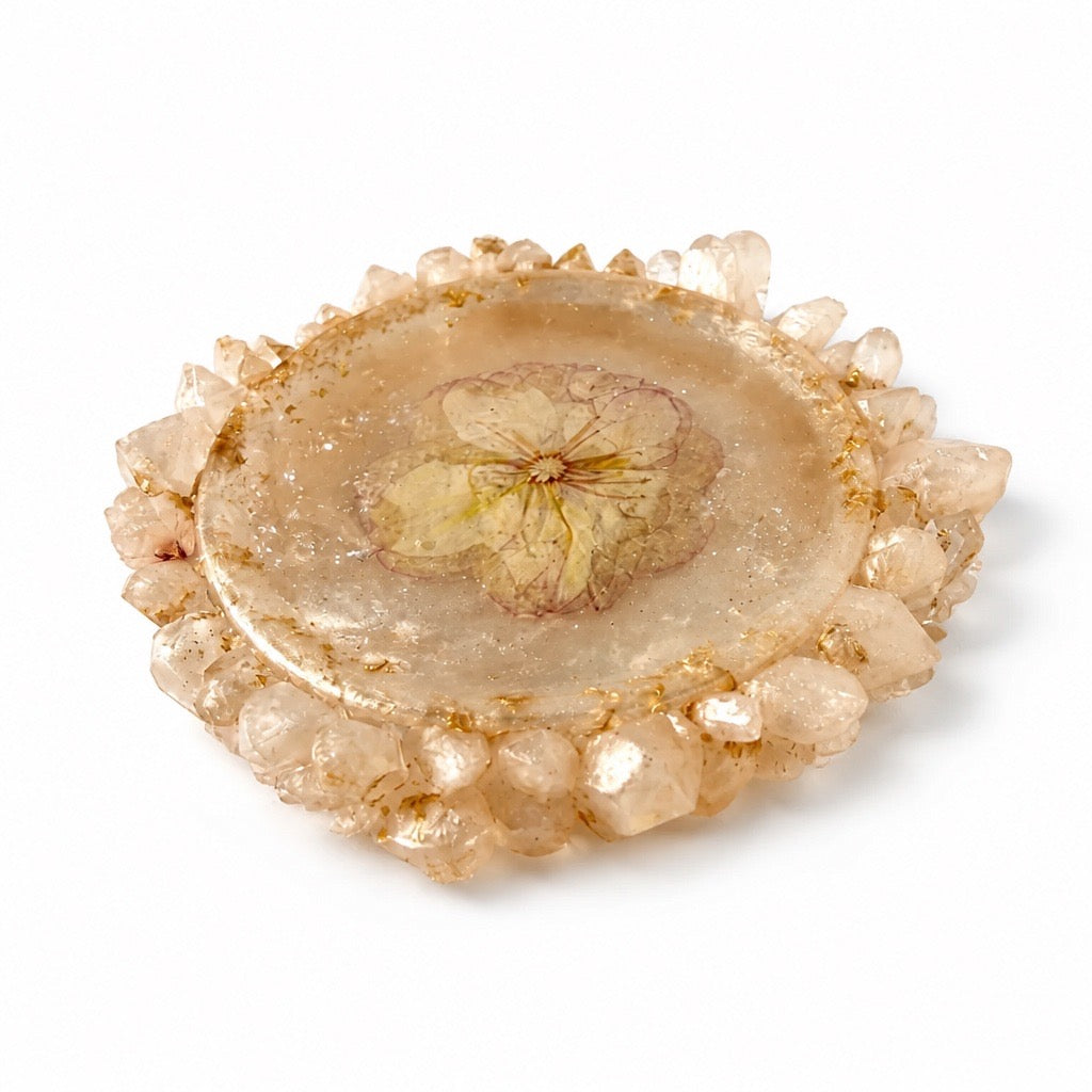 Small Serene Bloom Ring Dish | Vanilla Champagne