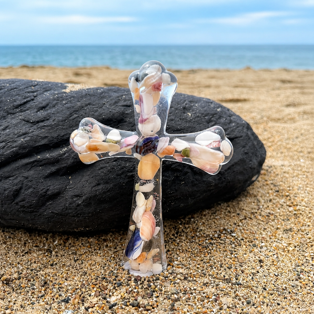 Elegant Christian Cross | Sea Treasure Cross