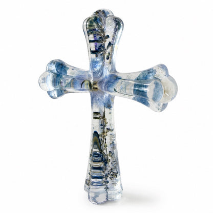 Elegant Christian Cross | Sky Blue