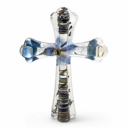 Elegant Christian Cross | Sky Blue
