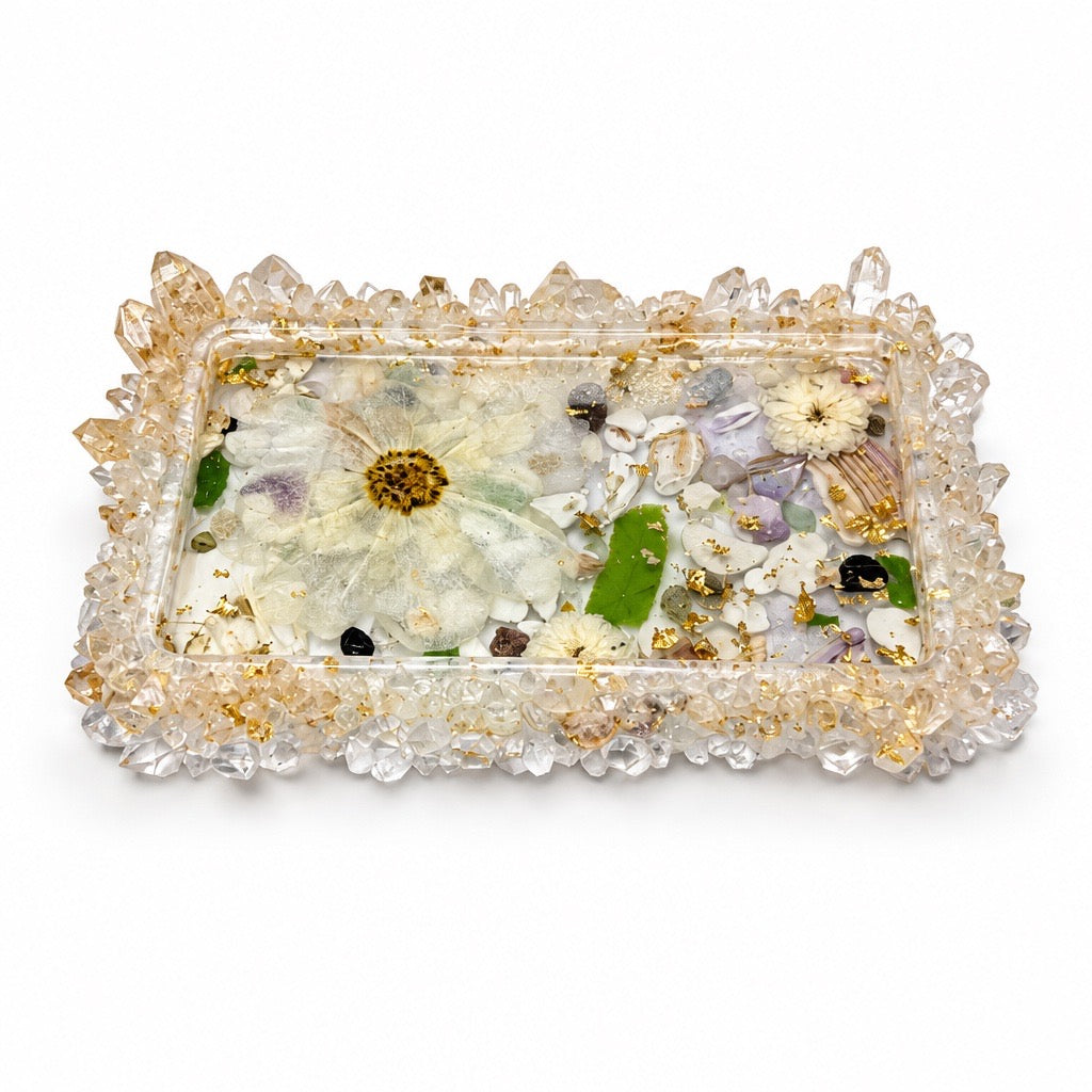 Blooming Crystal Trinket Tray | Petals & Glass