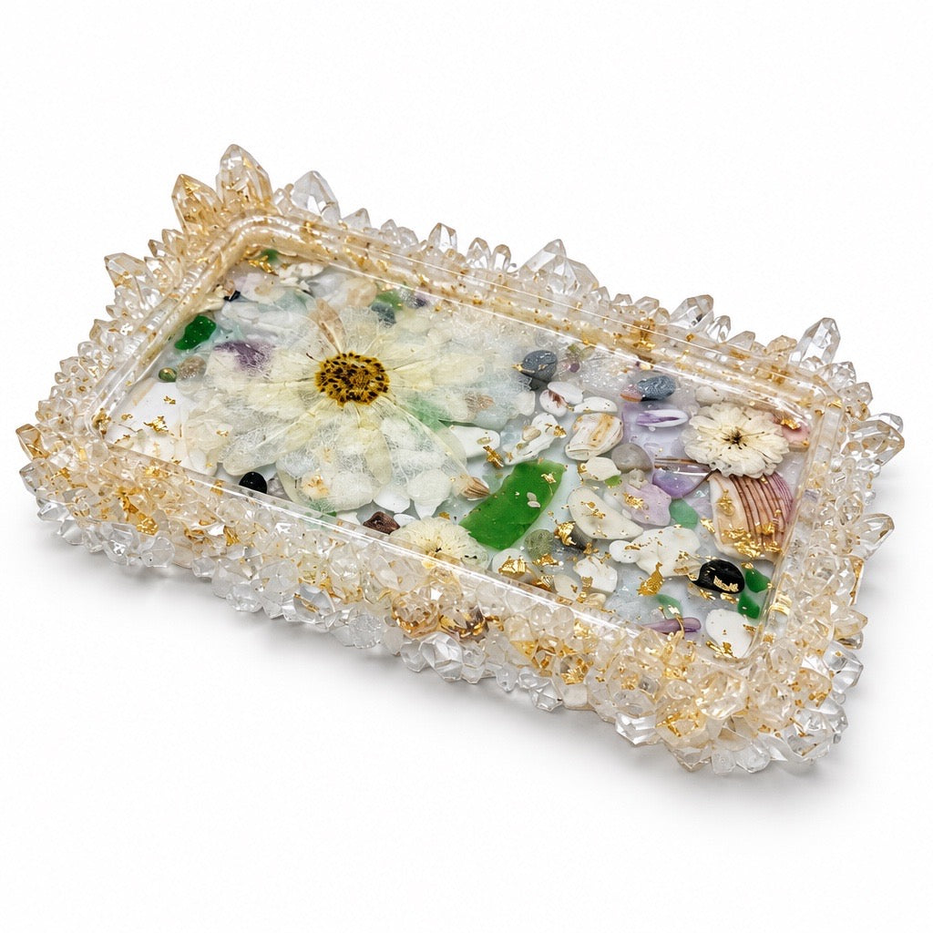 Blooming Crystal Trinket Tray | Petals & Glass