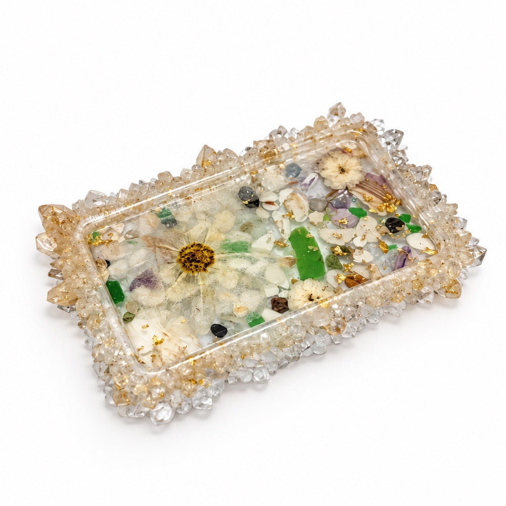Blooming Crystal Trinket Tray | Petals & Glass