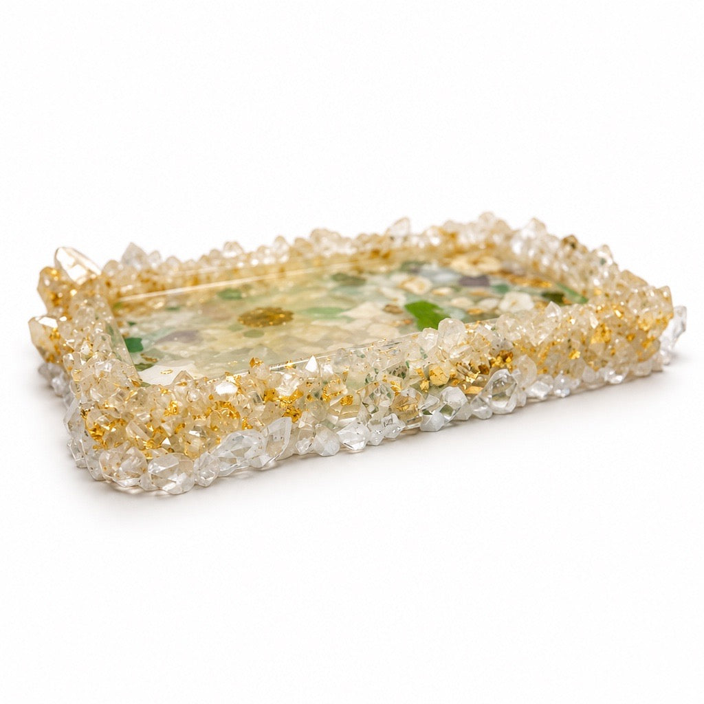 Blooming Crystal Trinket Tray | Petals & Glass