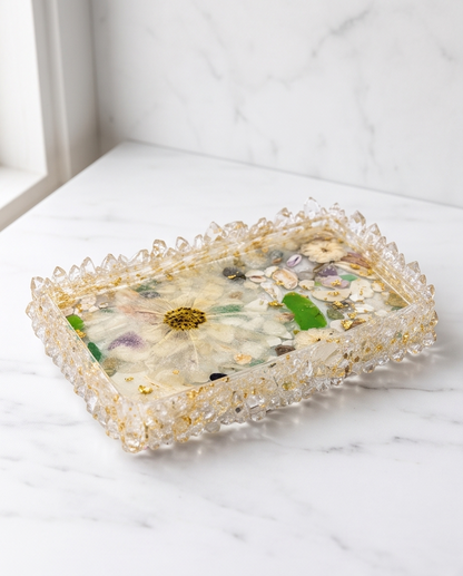 Blooming Crystal Trinket Tray | Petals & Glass