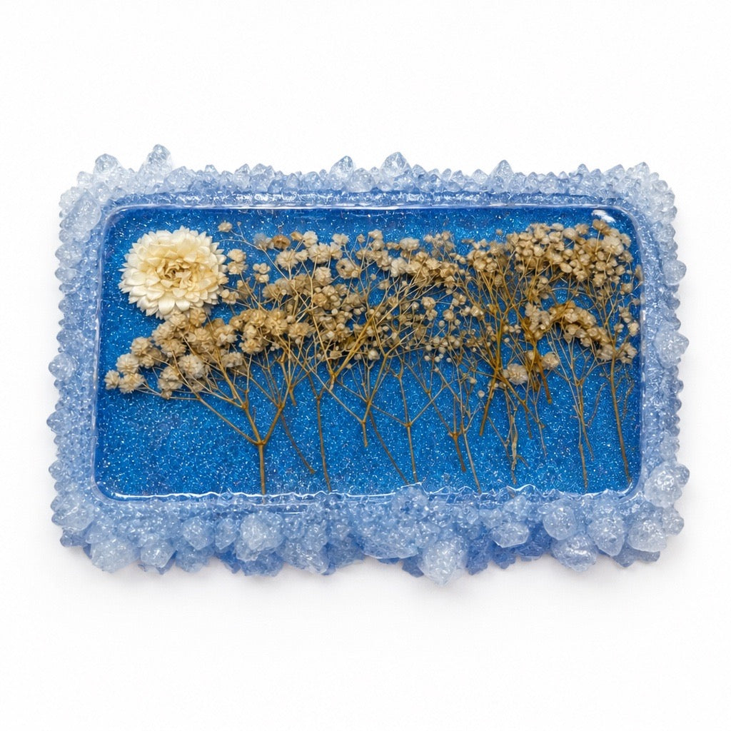 Blooming Crystal Trinket Tray | Blue Hour Bloom Tray