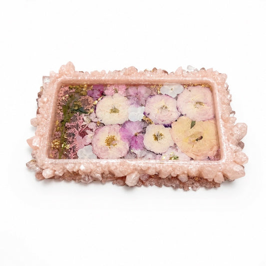 Blooming Crystal Trinket Tray | Ballet Pink Botanicals