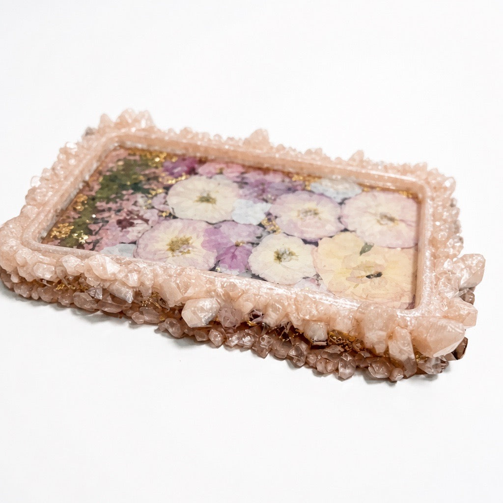 Blooming Crystal Trinket Tray | Ballet Pink Botanicals