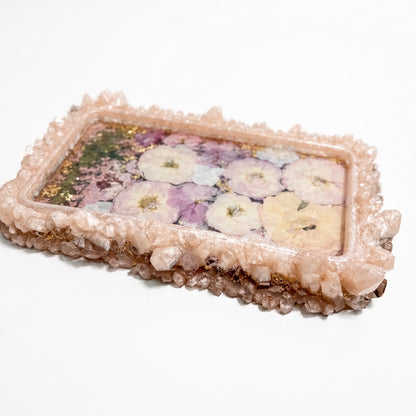 Blooming Crystal Trinket Tray | Ballet Pink Botanicals
