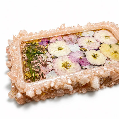 Blooming Crystal Trinket Tray | Ballet Pink Botanicals