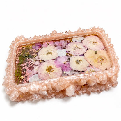 Blooming Crystal Trinket Tray | Ballet Pink Botanicals