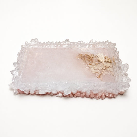 Blooming Crystal Trinket Tray | Champagne Whisper Tray