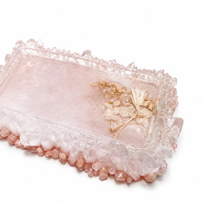 Blooming Crystal Trinket Tray | Champagne Whisper Tray