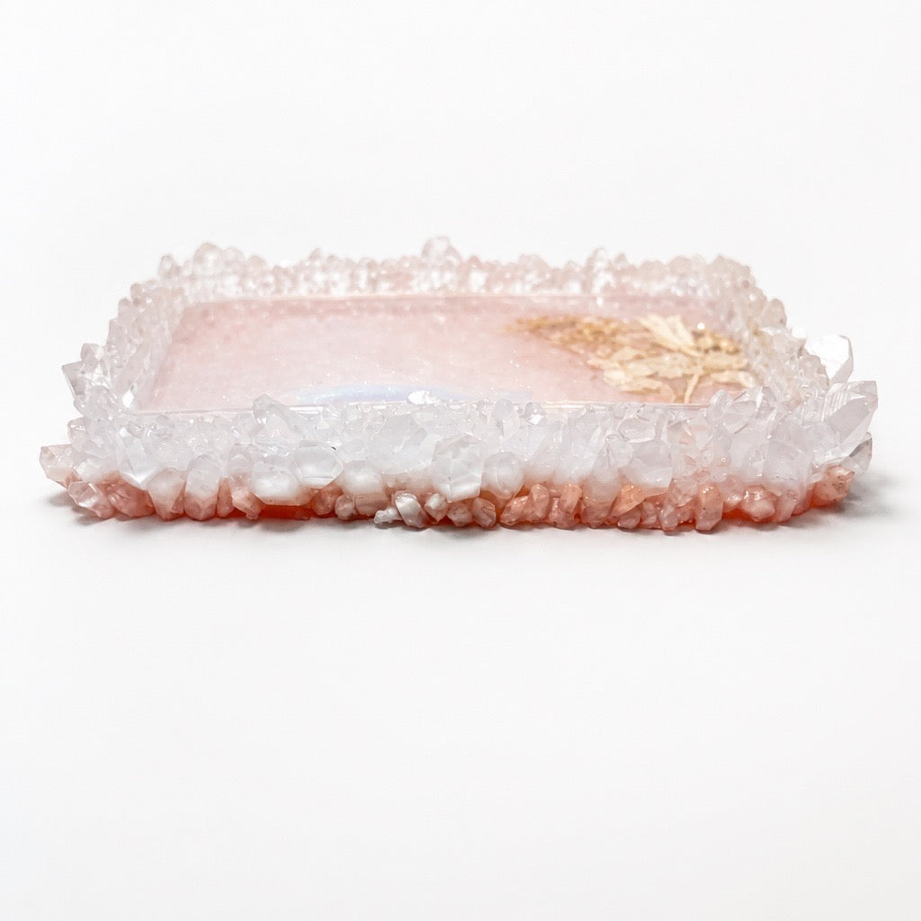 Blooming Crystal Trinket Tray | Champagne Whisper Tray