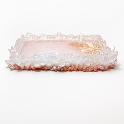 Blooming Crystal Trinket Tray | Champagne Whisper Tray