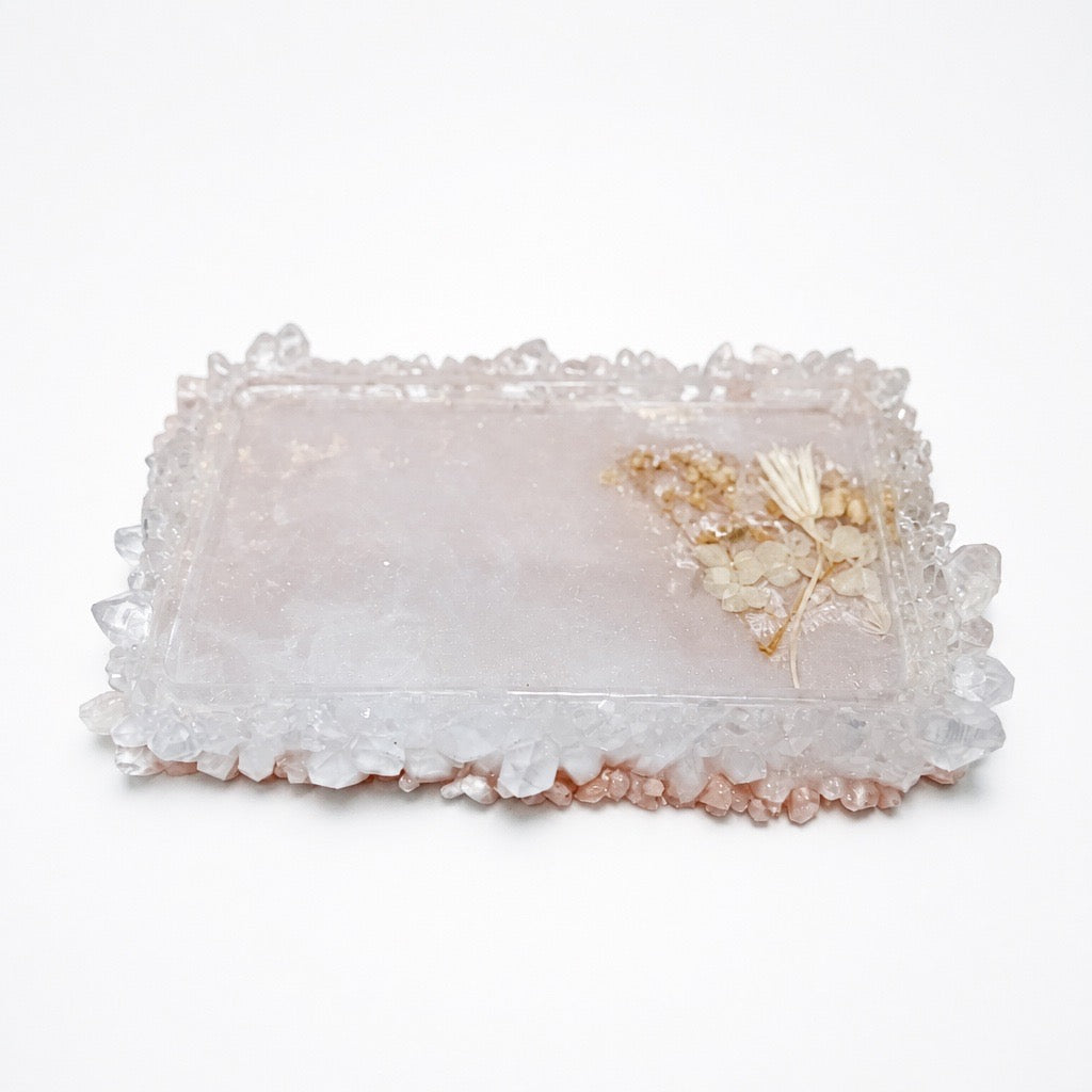 Blooming Crystal Trinket Tray | Champagne Whisper Tray
