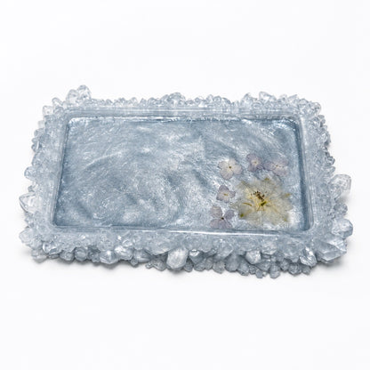 Blooming Crystal Trinket Tray | Powder Blue