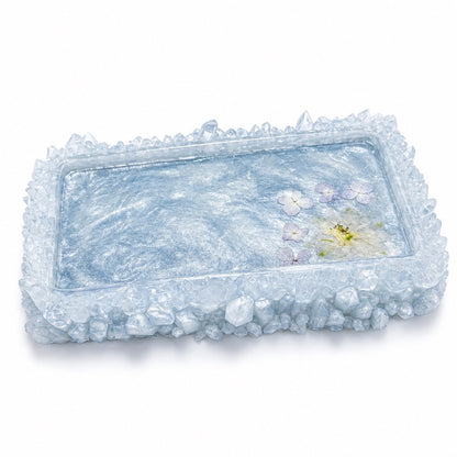 Blooming Crystal Trinket Tray | Powder Blue