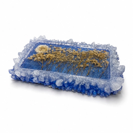 Blooming Crystal Trinket Tray | Blue Hour Bloom Tray