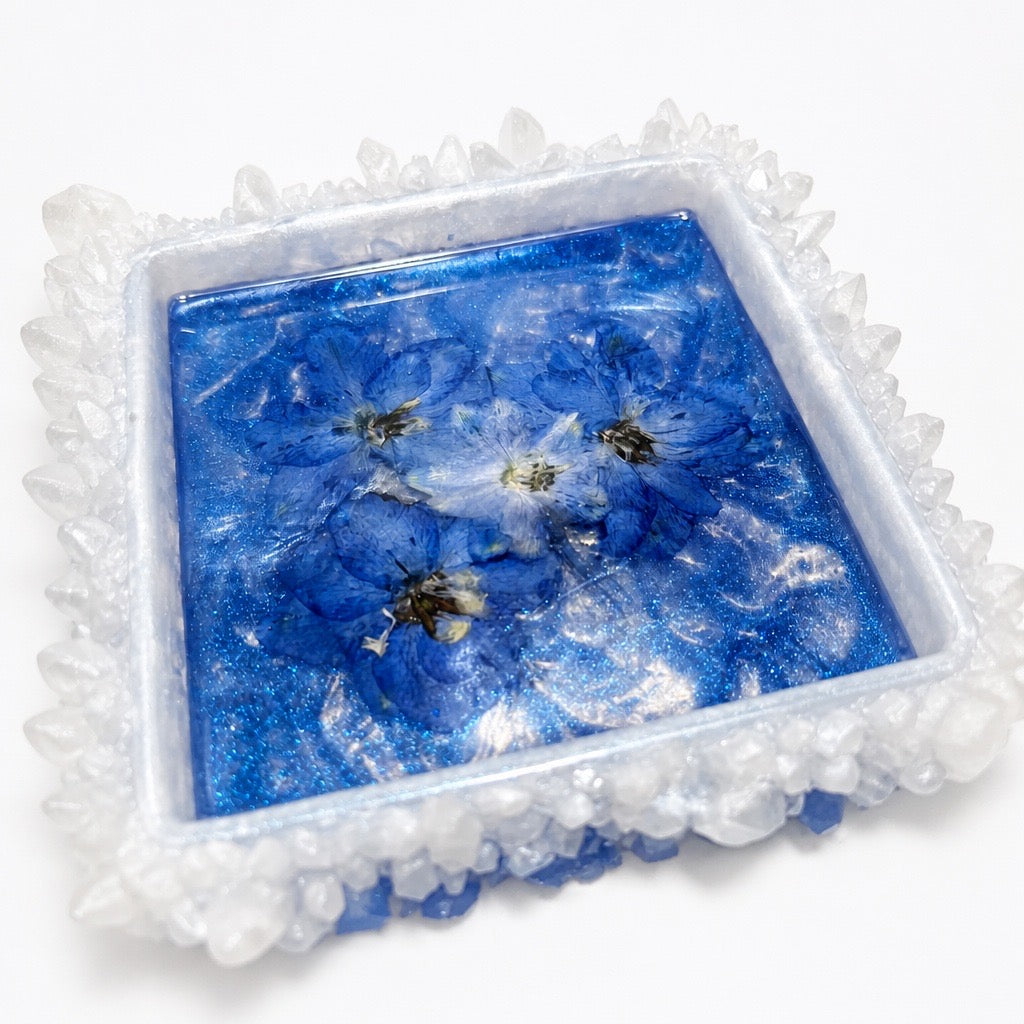 Blooming Crystal Trinket Tray | Starlit Sapphire