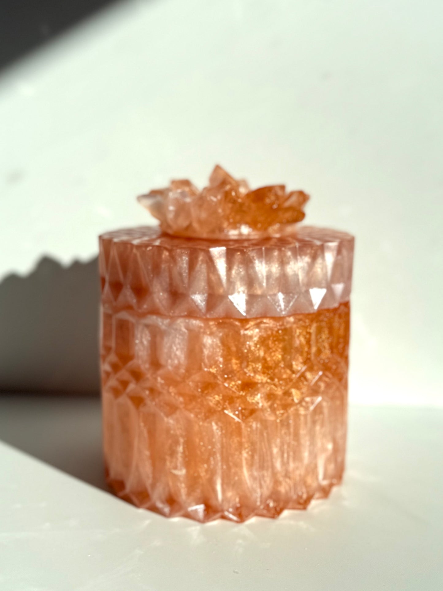 Blush Pink Bathroom Accessories Set – Resin Storage Jar, Tray & Organizer image 7