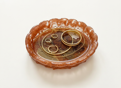 Pressed Flower Resin Trinket Tray | Fancy Florals