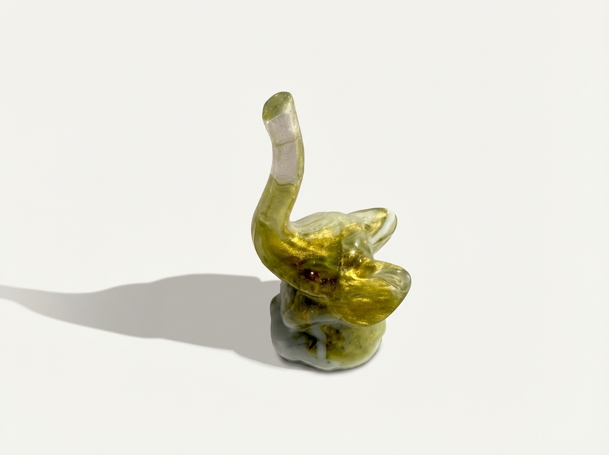 Elephant Ring Holder – Green & White