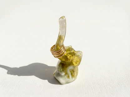 Elephant Ring Holder – Green & White
