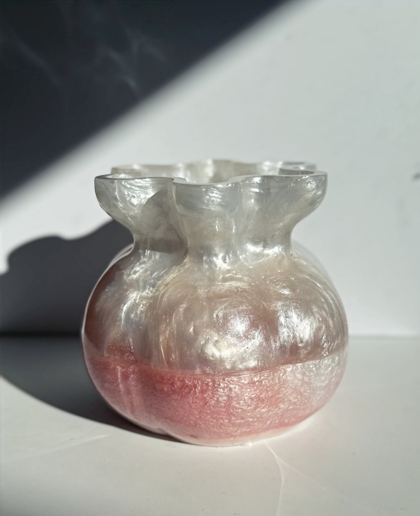 Flower Vase - Pink & White image 1